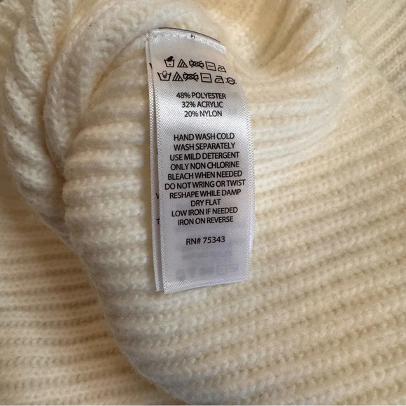 Joie Cardigan Sweater Womens Large Duster Cream Open Front - Picture 6 of 7